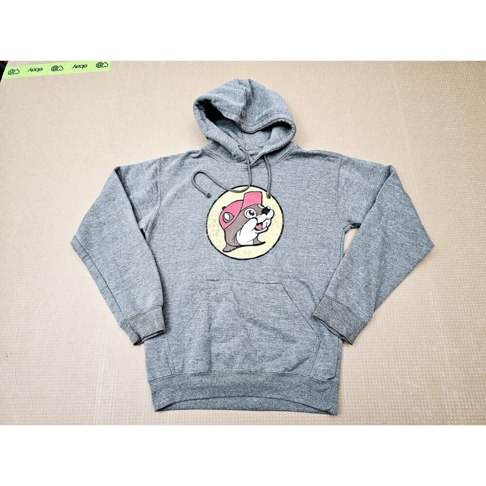 Buc-ee's Men's Gray Sweatshirt Pullover Hoodie Size Small